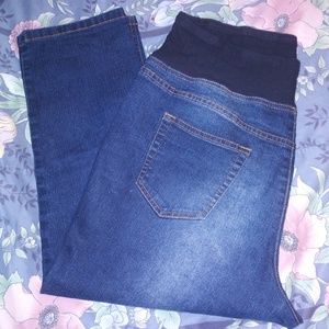 Maternity blue jean pants